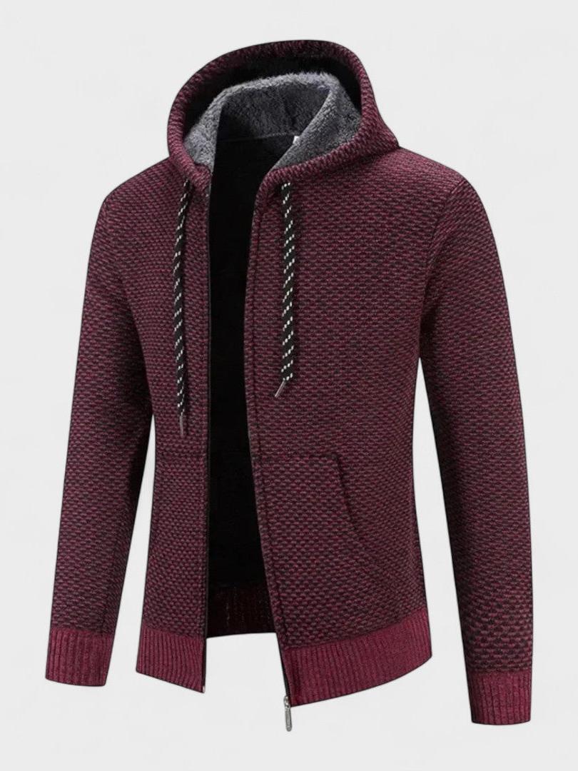 Otto | Graue Strickjacke mit Kapuze