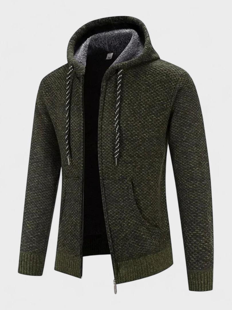 Otto | Graue Strickjacke mit Kapuze