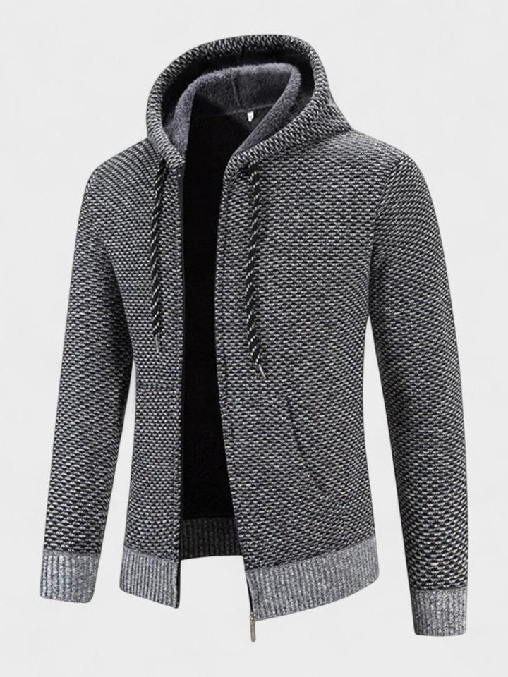 Otto | Graue Strickjacke mit Kapuze