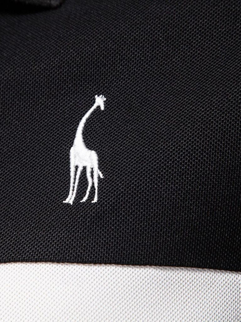 Reinhard | Weißes Poloshirt mit Kontraststreifen