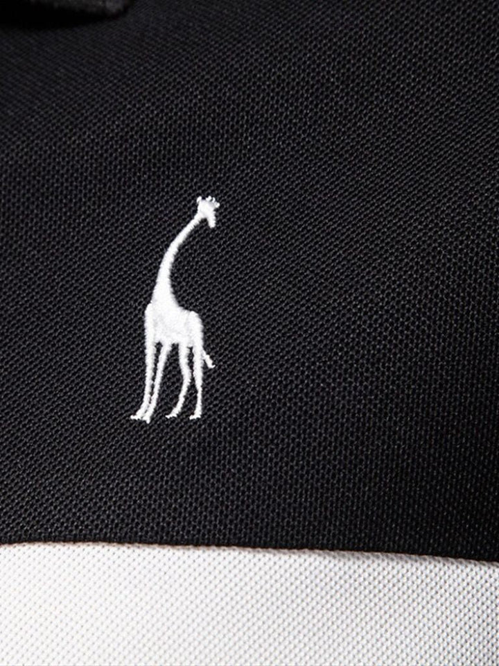 Reinhard | Weißes Poloshirt mit Kontraststreifen
