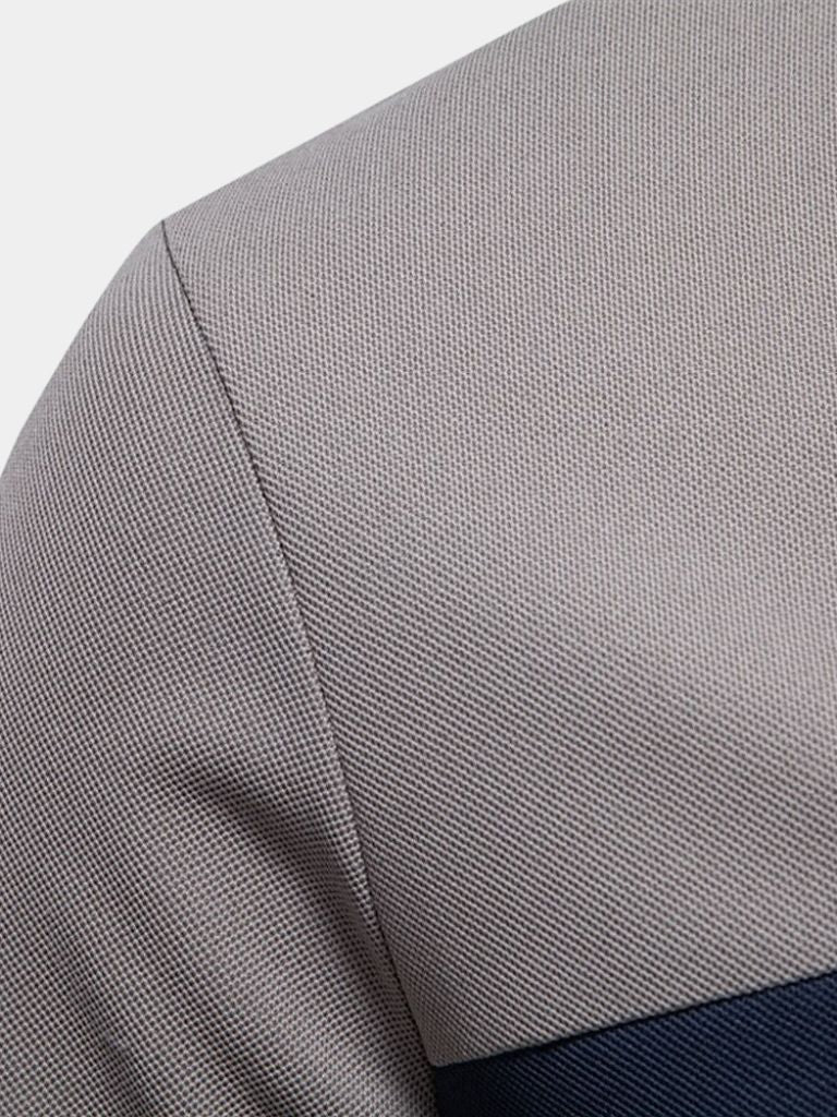 Reinhard | Weißes Poloshirt mit Kontraststreifen