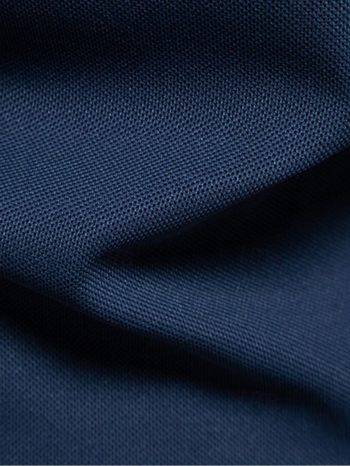 Reinhard | Weißes Poloshirt mit Kontraststreifen