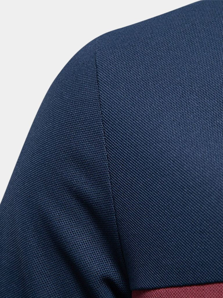 Reinhard | Weißes Poloshirt mit Kontraststreifen