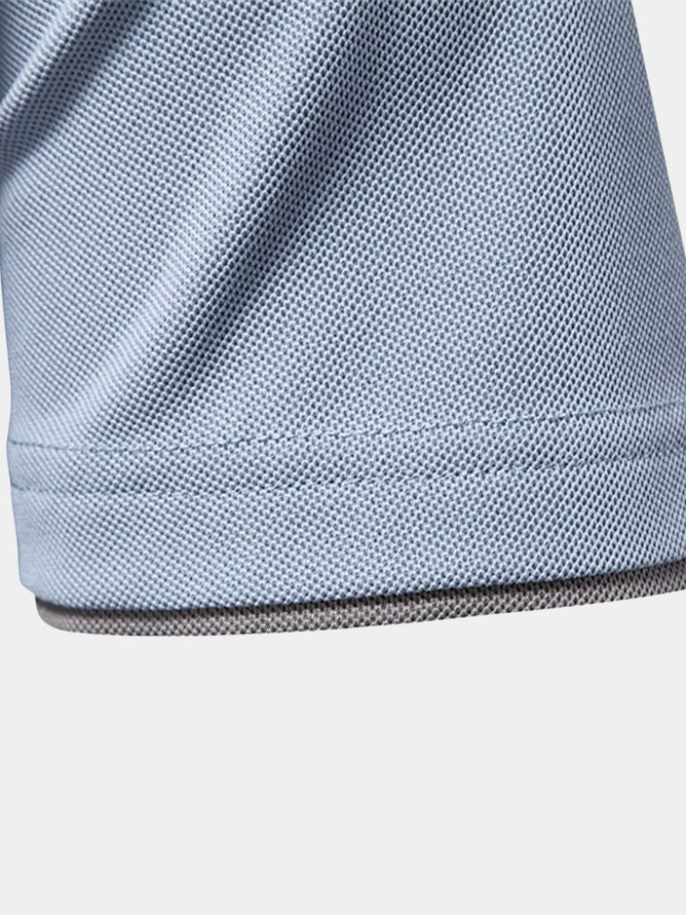 Reinhard | Weißes Poloshirt mit Kontraststreifen