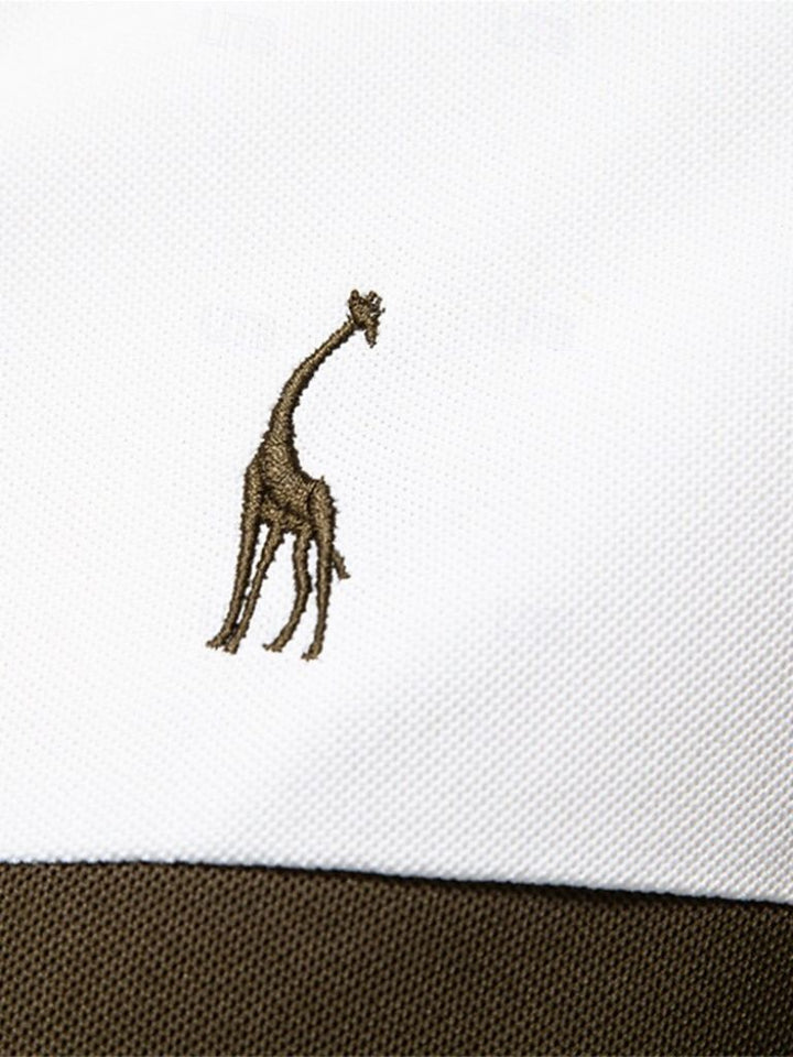 Reinhard | Weißes Poloshirt mit Kontraststreifen