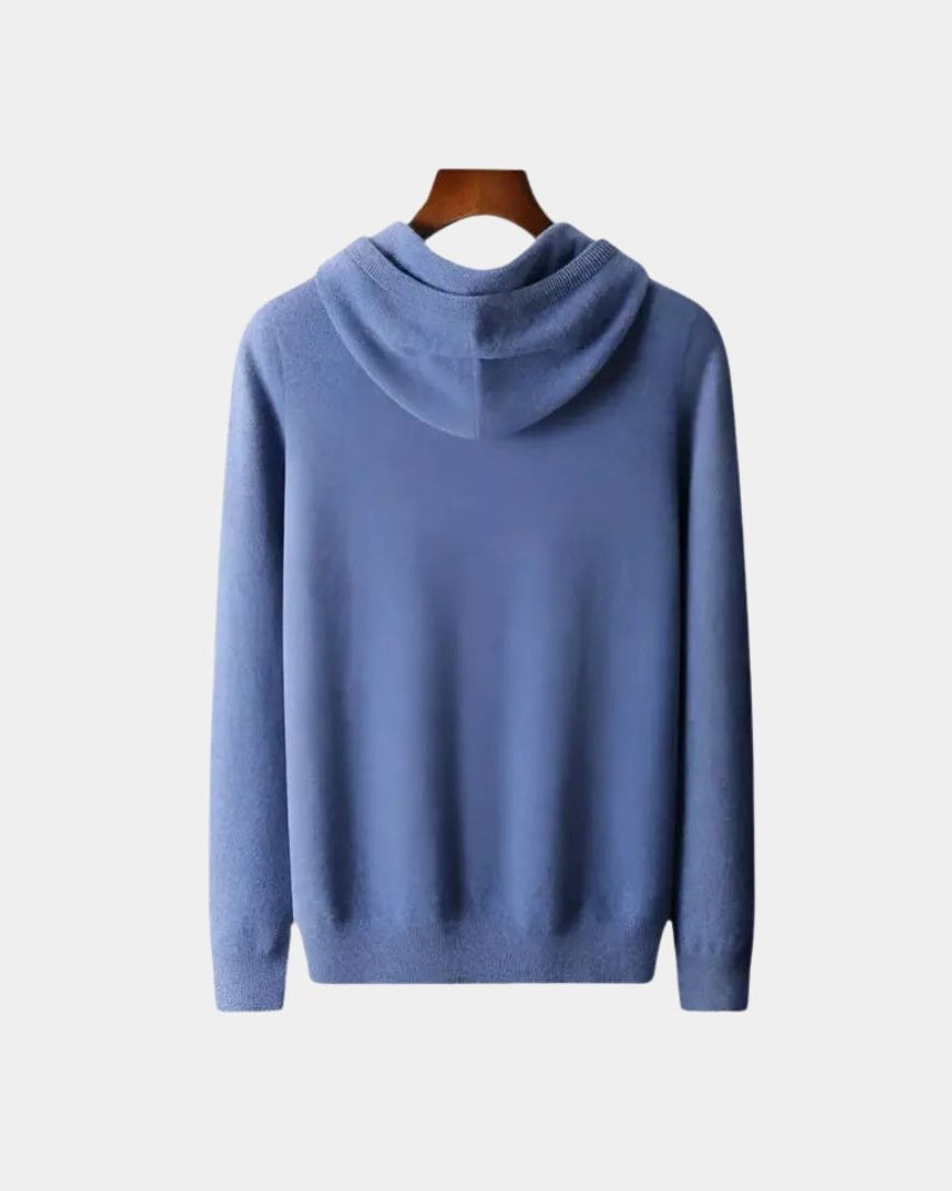 Friedrich | Beiger Strick-Kapuzenpullover