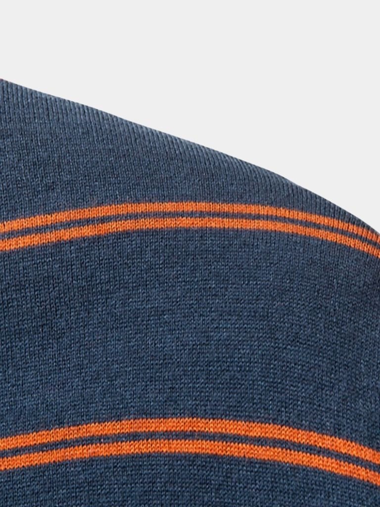 Friedrich | Gestreiftes Langarm-Poloshirt