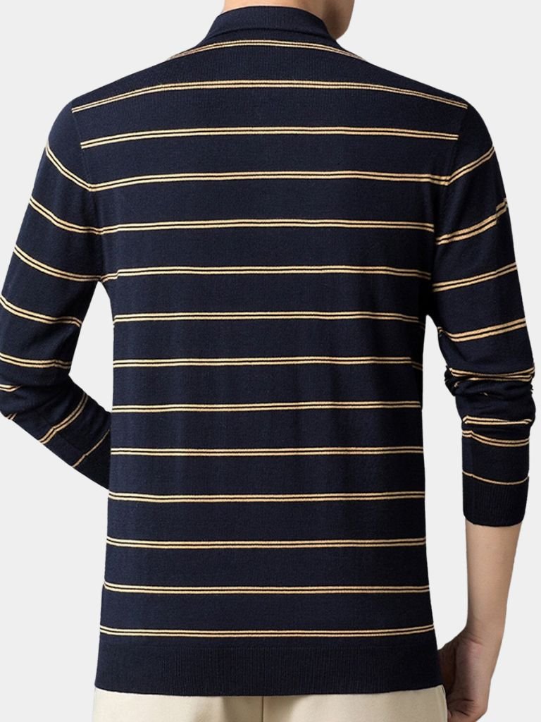 Friedrich | Gestreiftes Langarm-Poloshirt