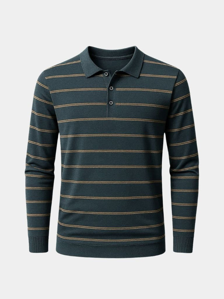 Friedrich | Gestreiftes Langarm-Poloshirt