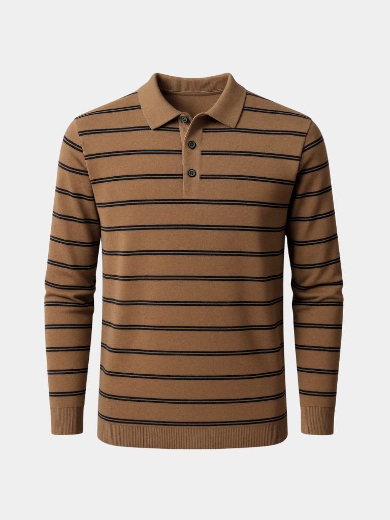 Friedrich | Gestreiftes Langarm-Poloshirt