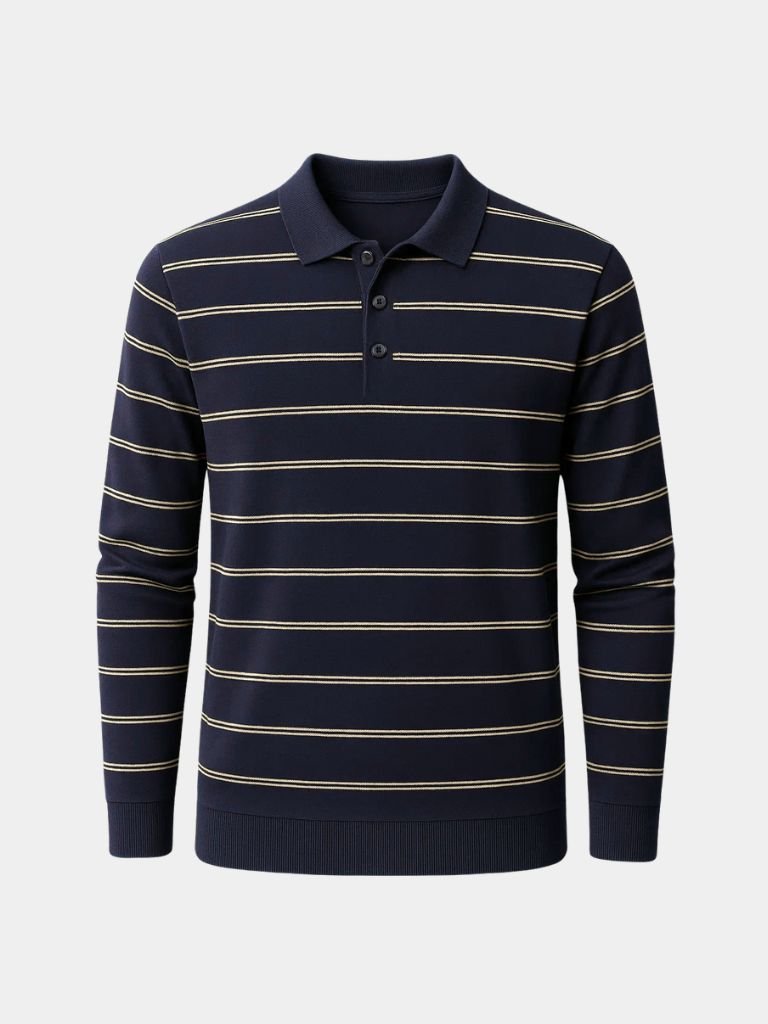 Friedrich | Gestreiftes Langarm-Poloshirt