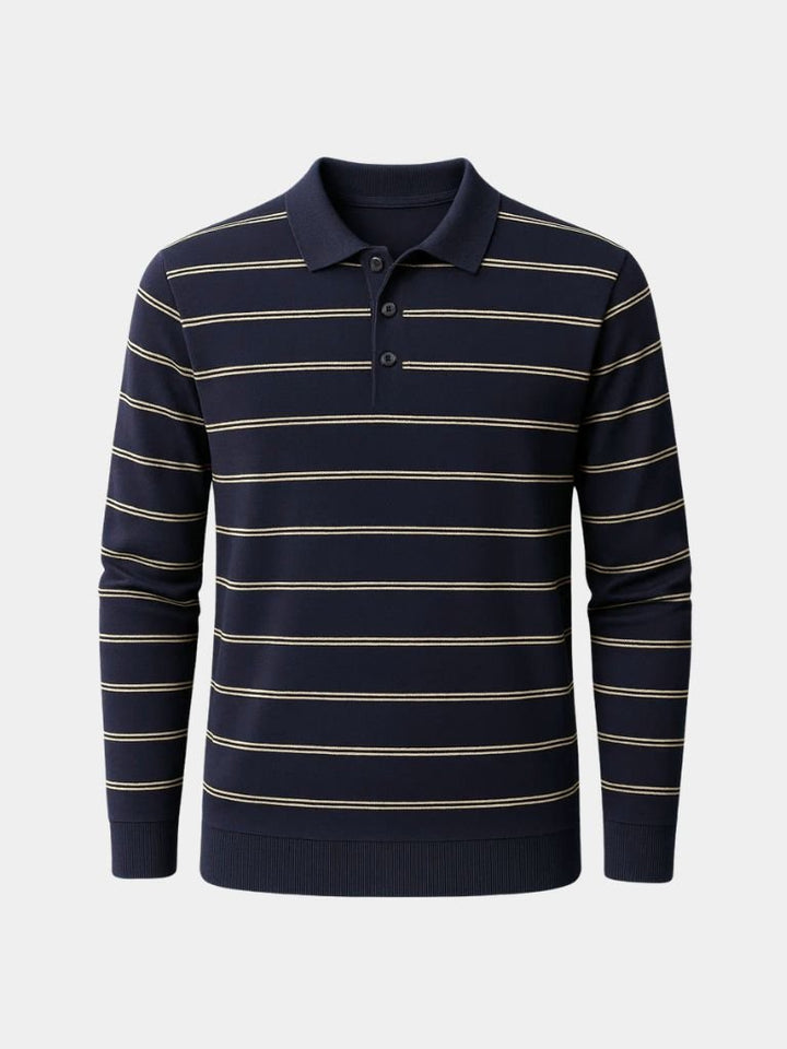 Friedrich | Gestreiftes Langarm-Poloshirt