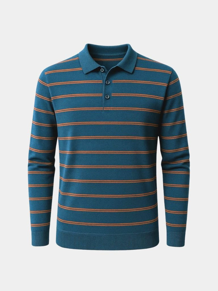 Friedrich | Gestreiftes Langarm-Poloshirt