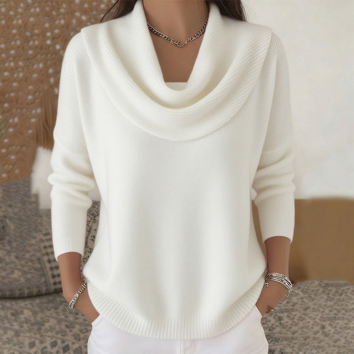 Mia | Pullover mit Wasserfallkragen