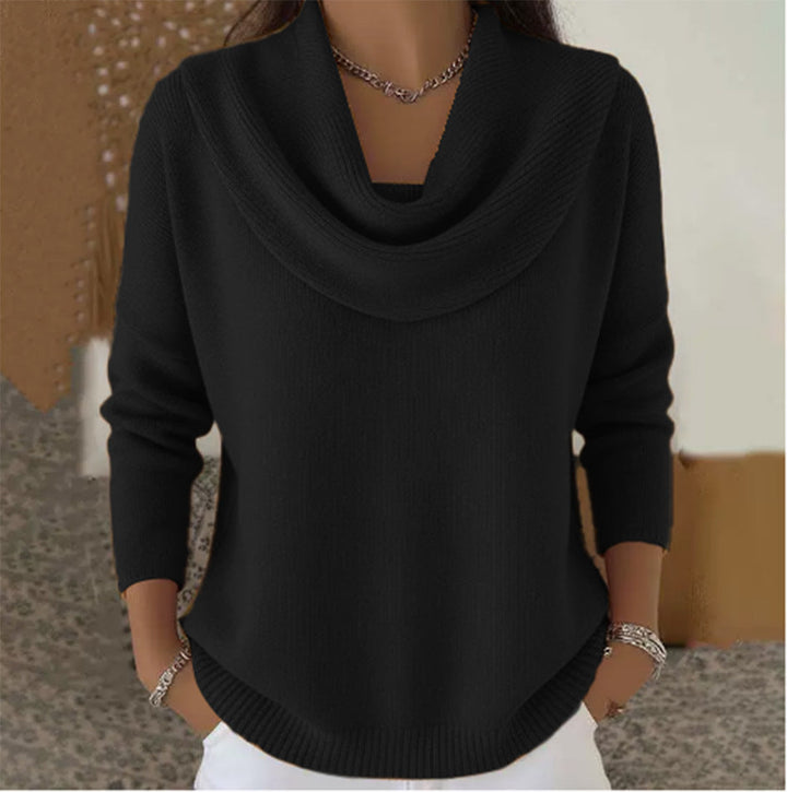 Mia | Pullover mit Wasserfallkragen