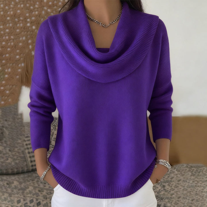 Mia | Pullover mit Wasserfallkragen