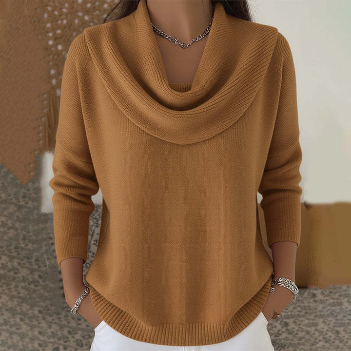 Mia | Pullover mit Wasserfallkragen