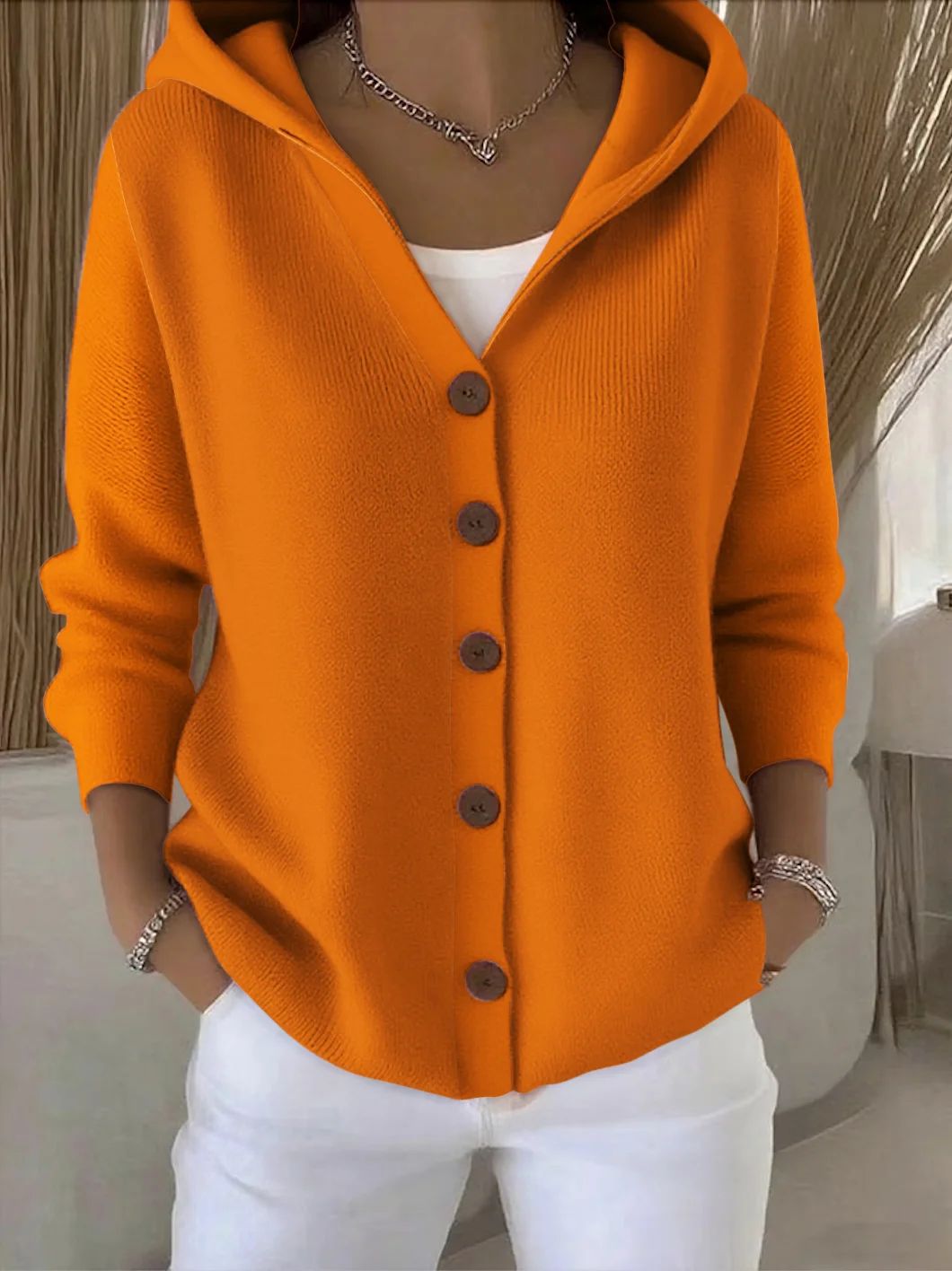 Anna | Strickjacke mit Kapuze