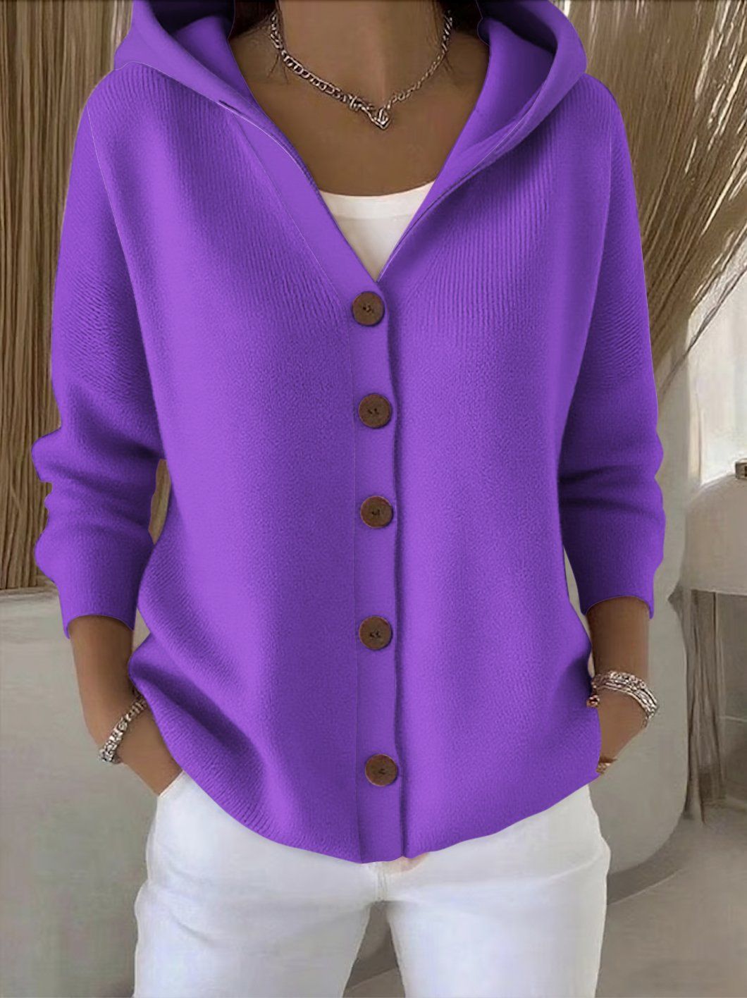 Anna | Strickjacke mit Kapuze