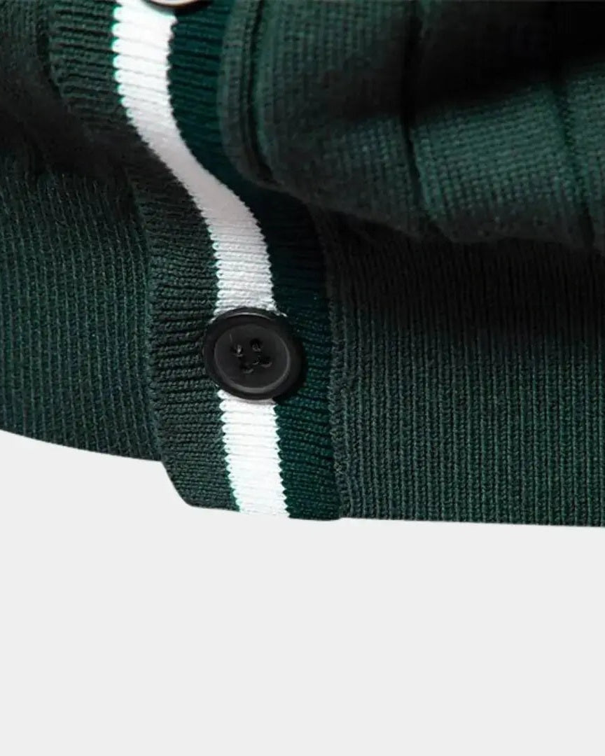 Alfred | Grüne Strickjacke mit V-Ausschnitt