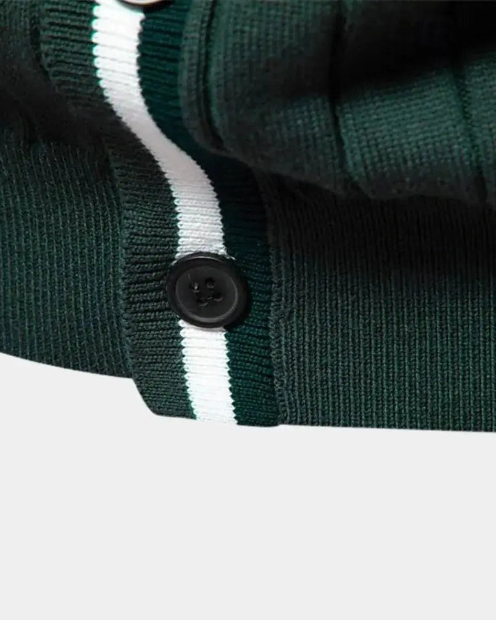 Alfred | Grüne Strickjacke mit V-Ausschnitt