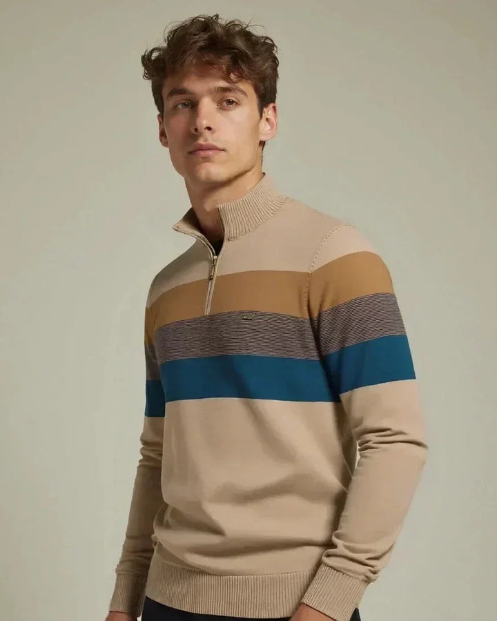 Alfred | Farbblock-Troyer-Pullover