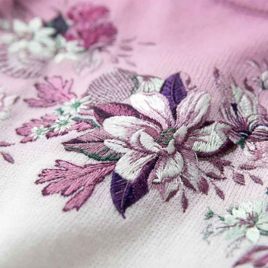 Luise | Rollkragenpullover mit Blumenmuster