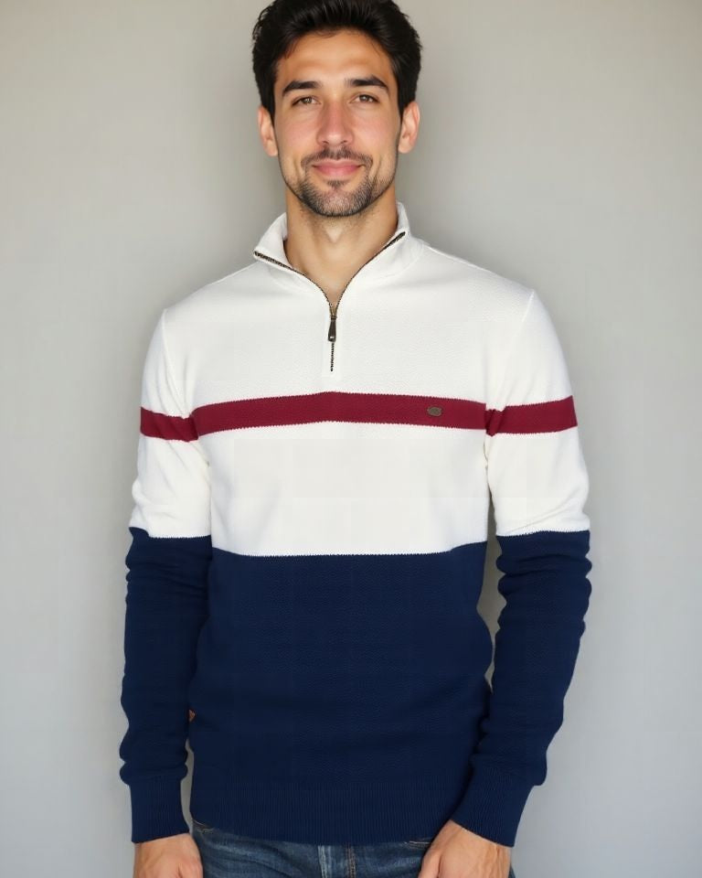 Frank | Farbblock-Troyer-Pullover