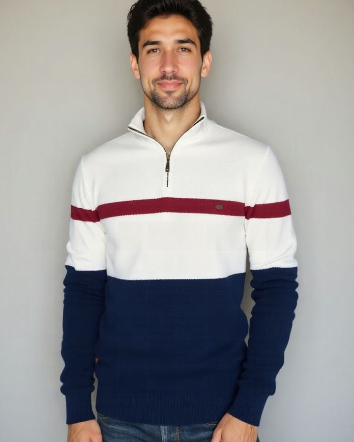 Frank | Farbblock-Troyer-Pullover