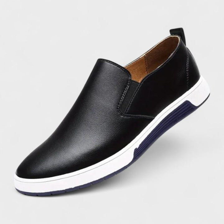 Ulrich | Schwarze Freizeit-Slipper