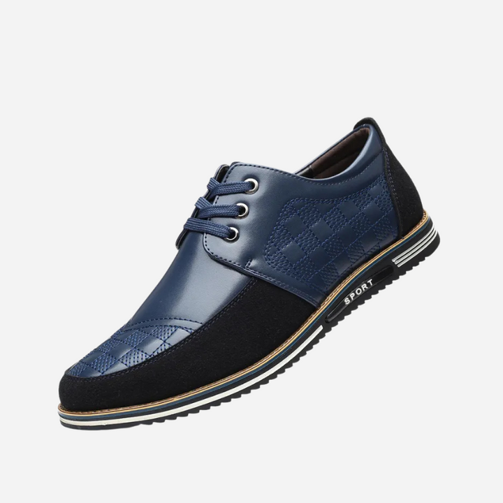 Berthold | Schwarze strukturierte Schnürschuhe