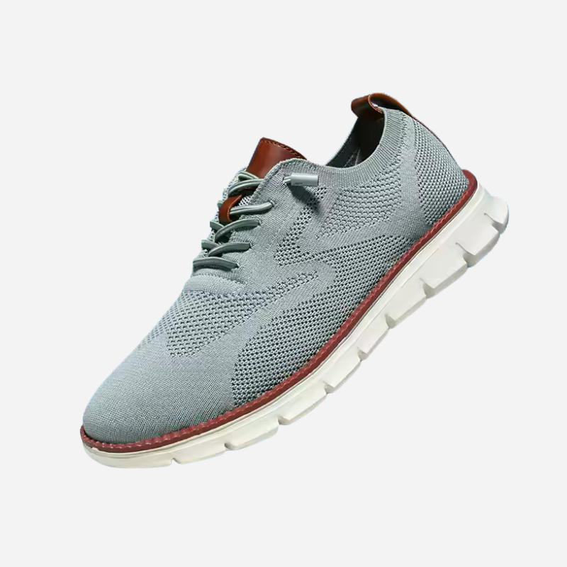Karl-Heinz | Cremefarbene Strick-Sneaker