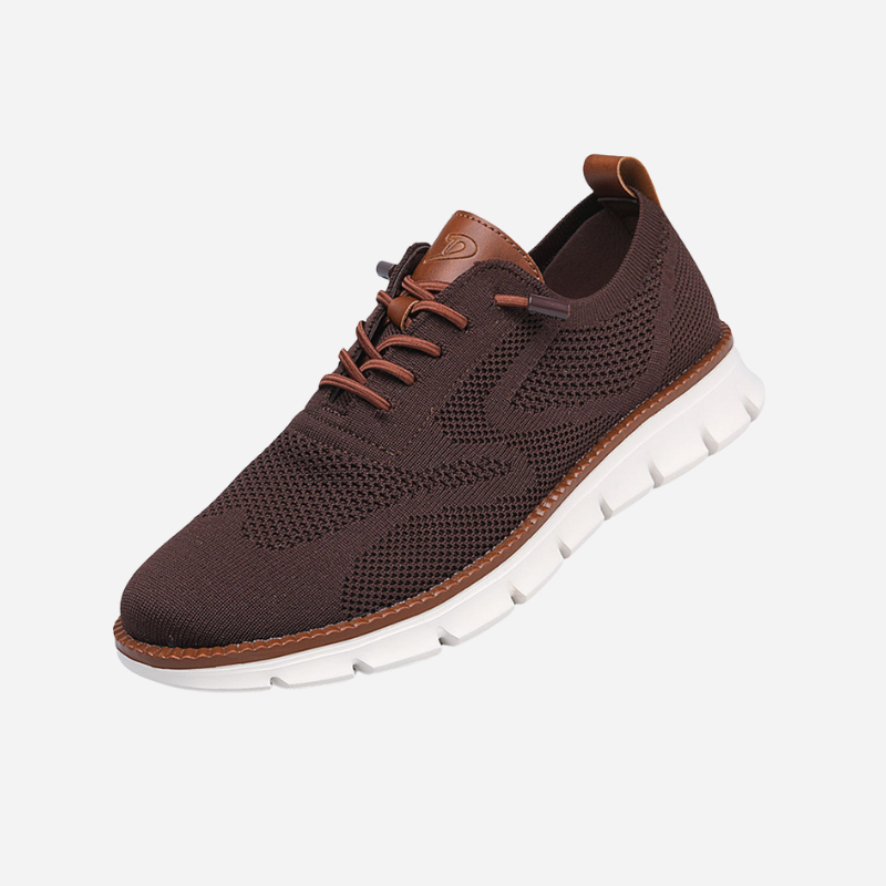 Karl-Heinz | Cremefarbene Strick-Sneaker