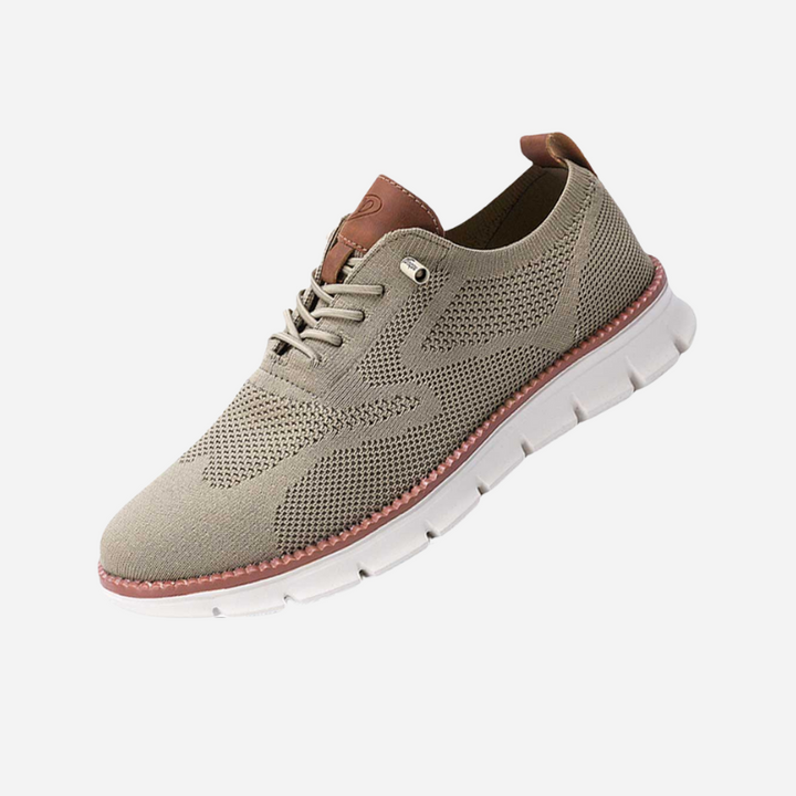 Karl-Heinz | Cremefarbene Strick-Sneaker