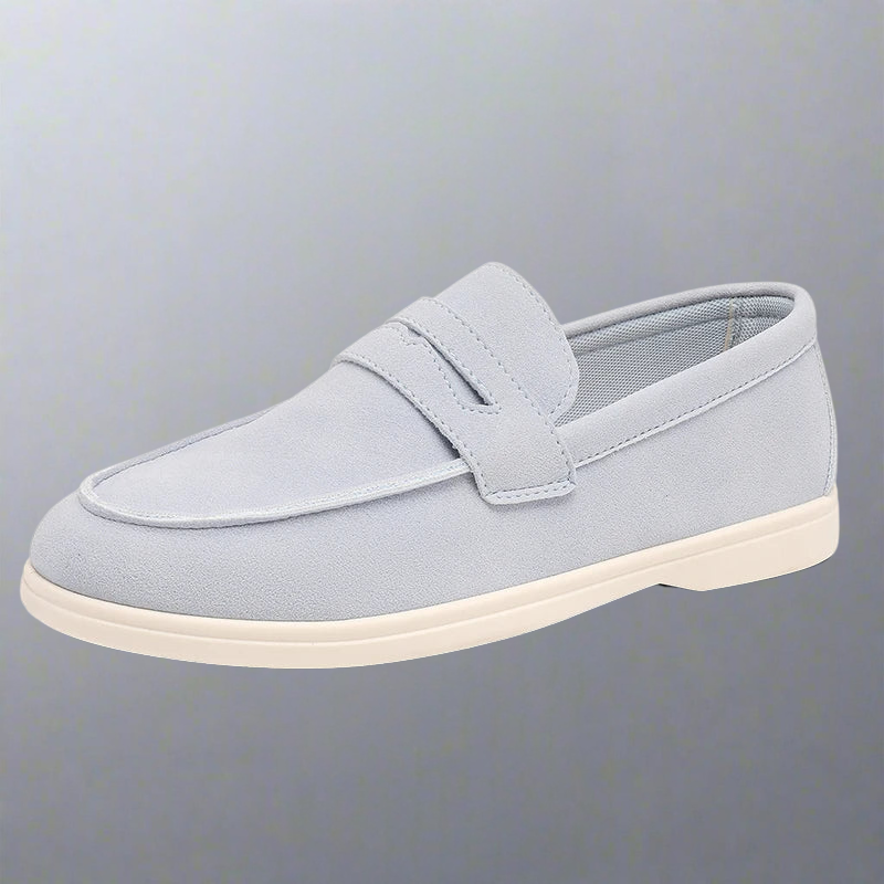 Björn | Sandfarbene Loafer in Veloursoptik