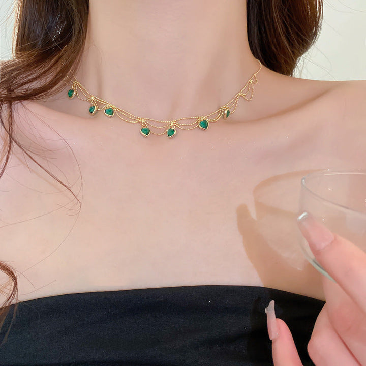 Rosa | Herz-Halsband