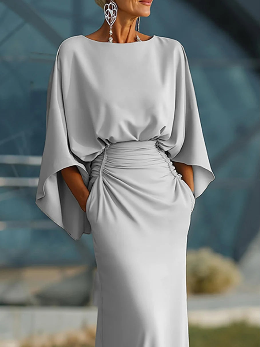 Sophia | Kleid elegant mit V-Ausschnitt, ärmellos und rückenfrei