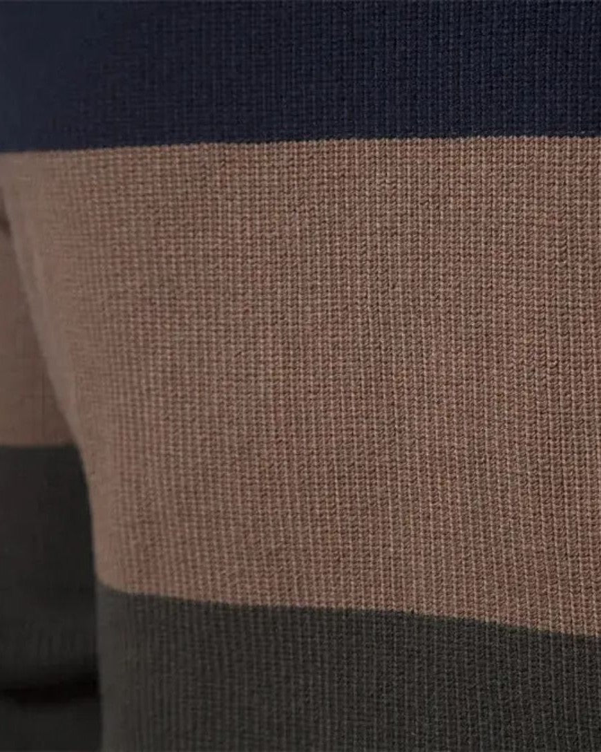 Björn | Farbblock-Strickjacke mit Reißverschluss