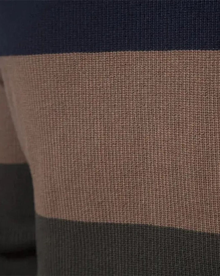 Björn | Farbblock-Strickjacke mit Reißverschluss