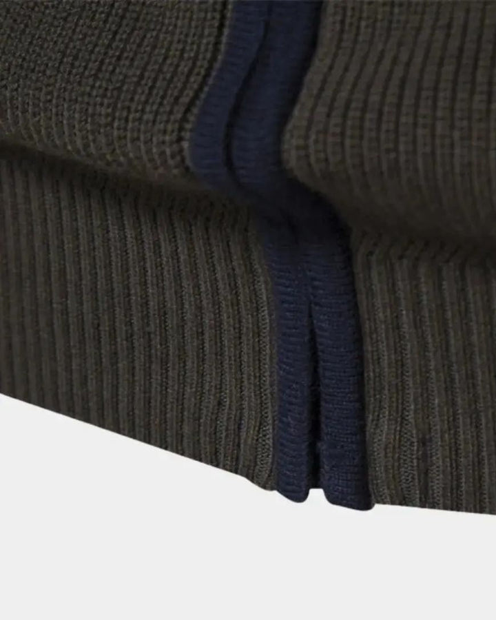 Björn | Farbblock-Strickjacke mit Reißverschluss