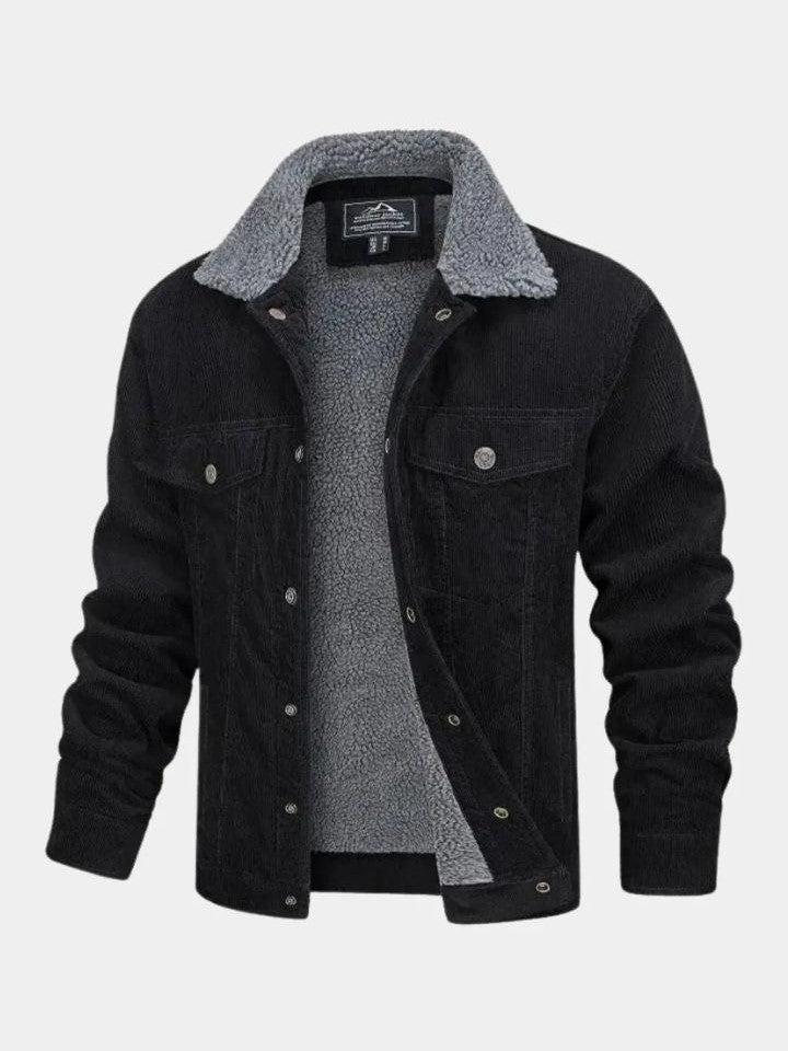Kurt | Grüne Cordjacke mit Teddyfutter