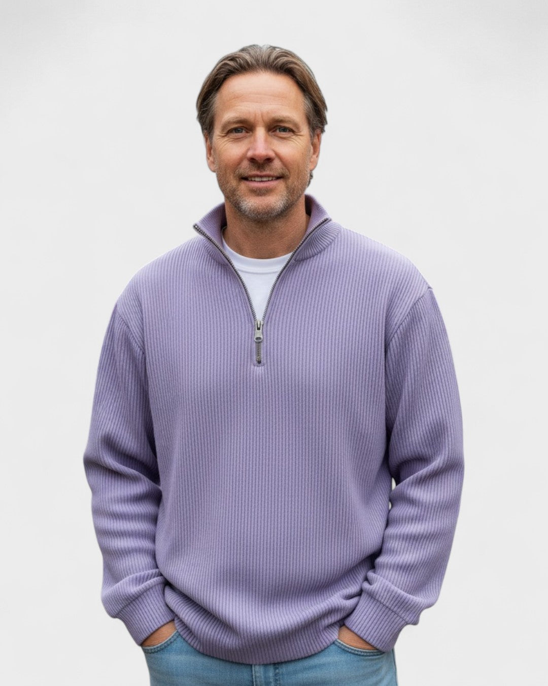 Erwin | Bordeauxroter Troyer-Pullover