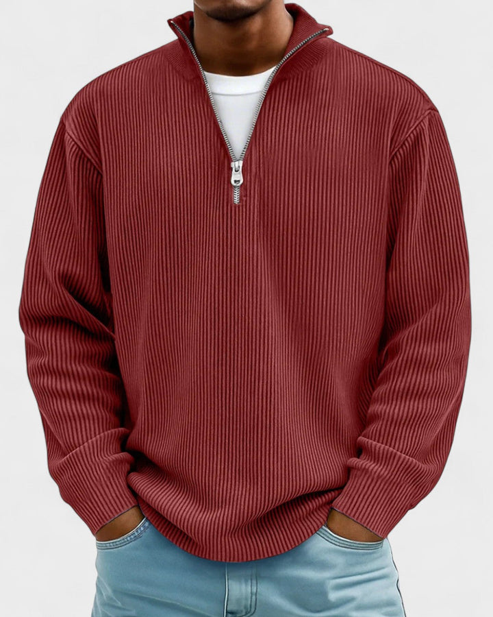 Erwin | Bordeauxroter Troyer-Pullover