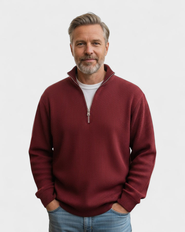 Erwin | Bordeauxroter Troyer-Pullover