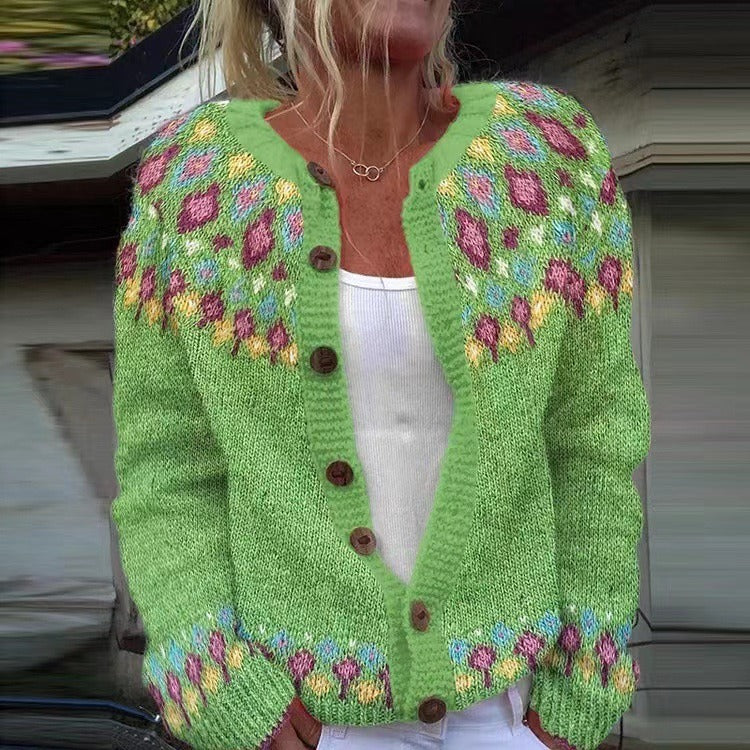 Margarete | Strickjacke im isländischen Vintage-Stil