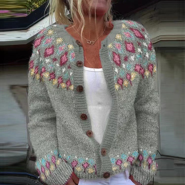 Frieda | Strickjacke im isländischen Vintage-Stil