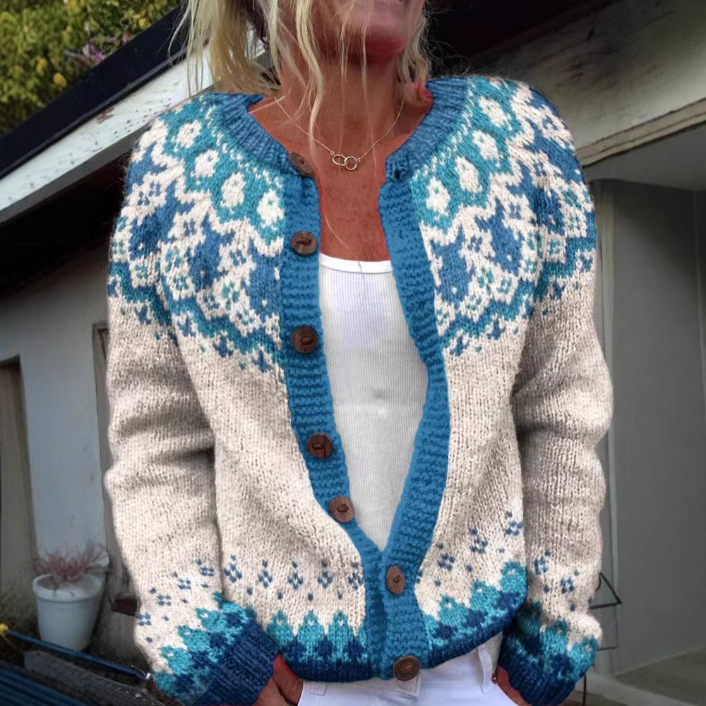 Hanna | Strickjacke im isländischen Vintage-Stil