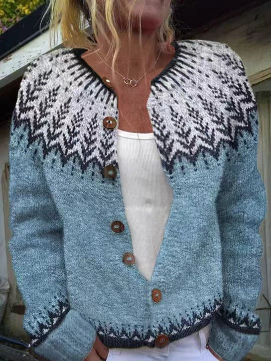 Ingrid | Strickjacke im isländischen Vintage-Stil
