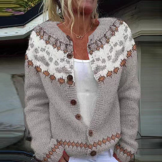Hildegard | Strickjacke im isländischen Vintage-Stil